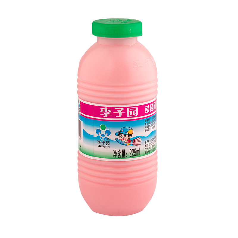 草莓风味乳饮料，单瓶净含量225ml